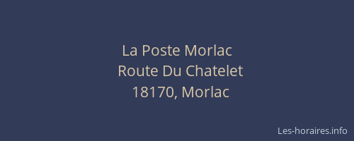 La Poste Morlac