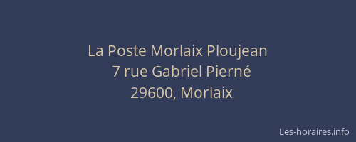 La Poste Morlaix Ploujean