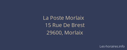 La Poste Morlaix