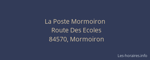 La Poste Mormoiron