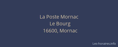 La Poste Mornac
