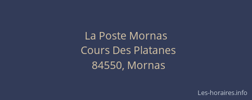 La Poste Mornas
