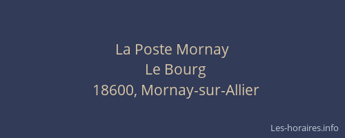 La Poste Mornay