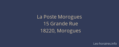 La Poste Morogues