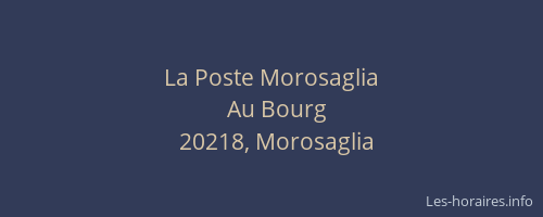 La Poste Morosaglia