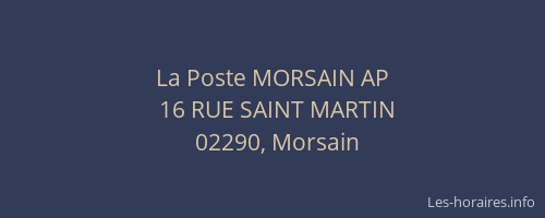 La Poste MORSAIN AP