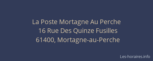La Poste Mortagne Au Perche