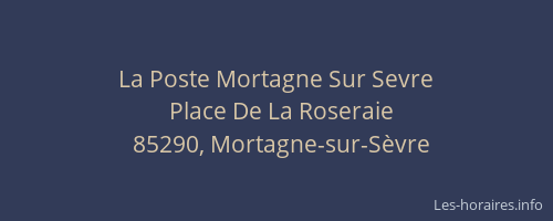 La Poste Mortagne Sur Sevre