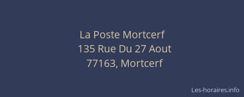 La Poste Mortcerf