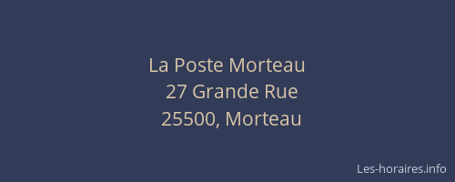 La Poste Morteau