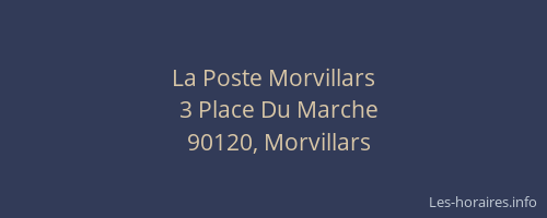 La Poste Morvillars