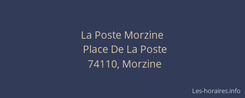 La Poste Morzine