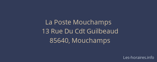 La Poste Mouchamps