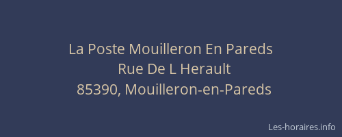 La Poste Mouilleron En Pareds