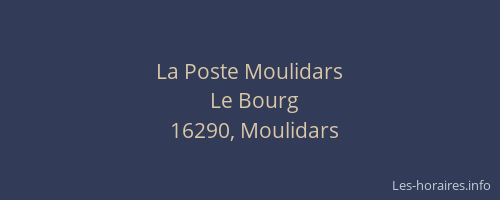 La Poste Moulidars