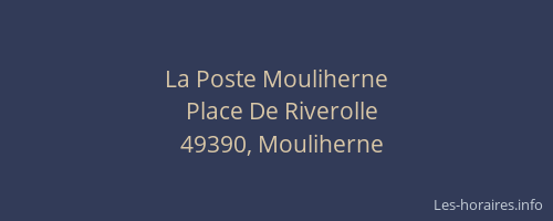 La Poste Mouliherne