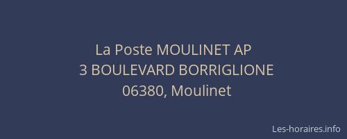 La Poste MOULINET AP
