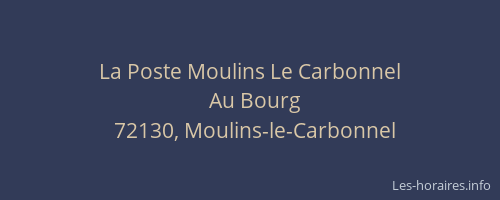 La Poste Moulins Le Carbonnel
