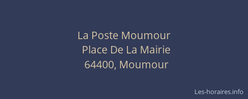La Poste Moumour