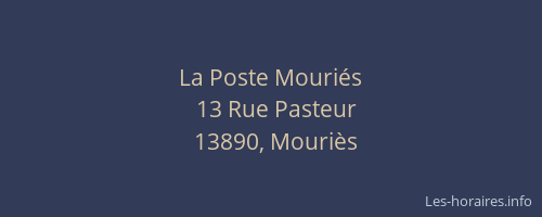 La Poste Mouriés