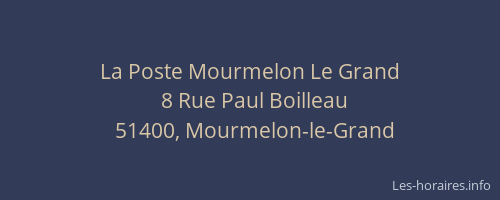 La Poste Mourmelon Le Grand