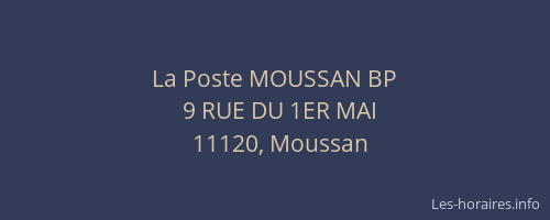 La Poste MOUSSAN BP