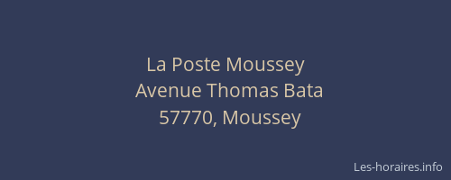 La Poste Moussey