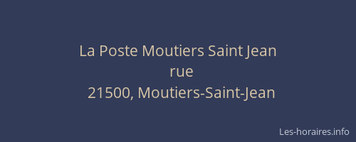 La Poste Moutiers Saint Jean