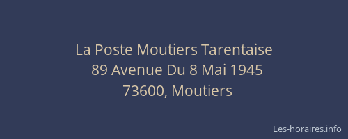 La Poste Moutiers Tarentaise