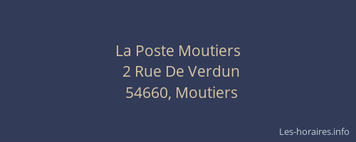 La Poste Moutiers