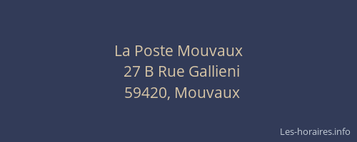 La Poste Mouvaux