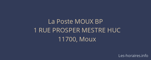 La Poste MOUX BP