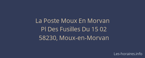 La Poste Moux En Morvan