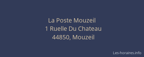 La Poste Mouzeil
