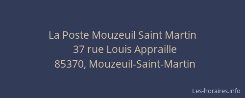 La Poste Mouzeuil Saint Martin