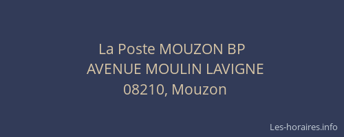 La Poste MOUZON BP