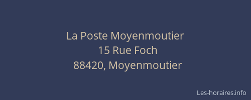 La Poste Moyenmoutier