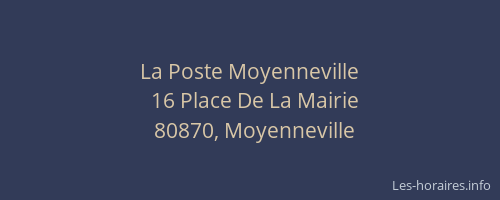 La Poste Moyenneville