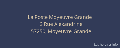 La Poste Moyeuvre Grande