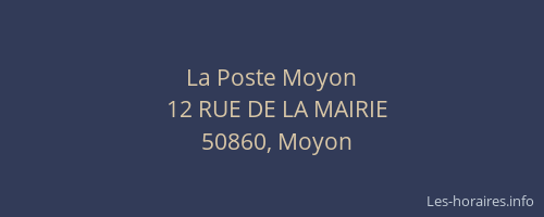 La Poste Moyon