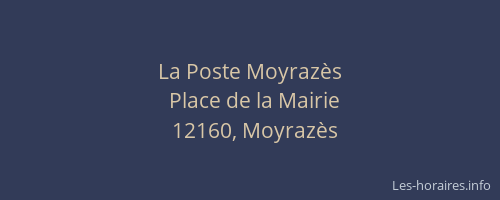 La Poste Moyrazès