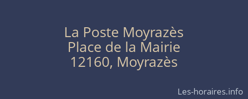 La Poste Moyrazès