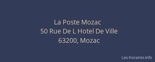 La Poste Mozac