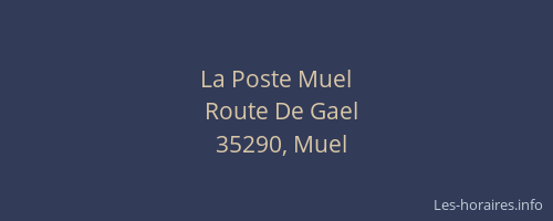 La Poste Muel