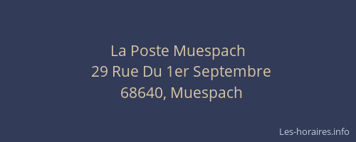 La Poste Muespach