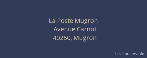 La Poste Mugron