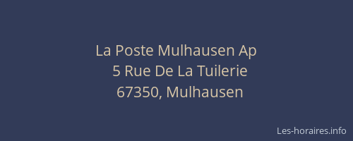 La Poste Mulhausen Ap