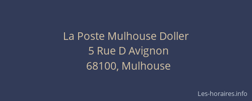 La Poste Mulhouse Doller