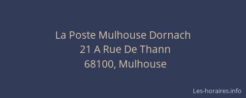 La Poste Mulhouse Dornach