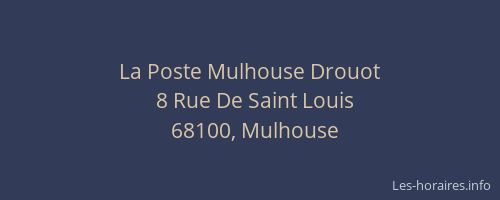 La Poste Mulhouse Drouot